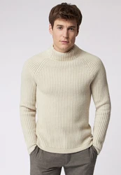Roy Robson Strickpullover Khaki/Beige/Creme/Weiß/Gelb