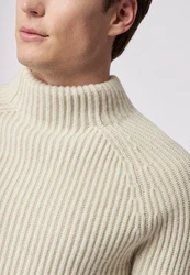 Roy Robson Strickpullover Khaki/Beige/Creme/Weiß/Gelb
