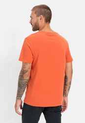camel active T-Shirt mit Logostickerei Orange/Rot