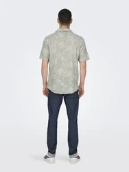 ONLY & SONS Hemd Caiden grau/wei