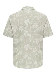 ONLY & SONS Hemd Caiden grau/wei