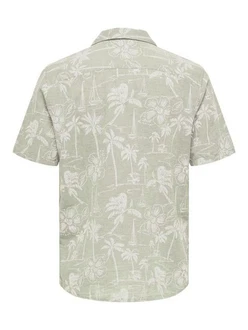 ONLY & SONS Hemd Caiden grau/wei