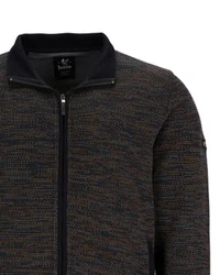Hajo Sweatjacke Troyer Dunkelblau/Dunkelgrau/Grau/Schwarz