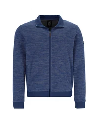 Hajo Sweatjacke Troyer Blau/Dunkelblau