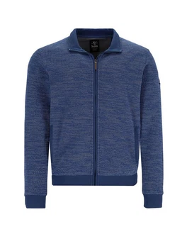 Hajo Sweatjacke Troyer Blau/Dunkelblau