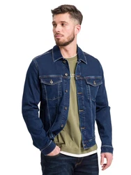 CROSS JEANS Outdoorjacke DENIM JACKET Dunkelblau/Hellblau