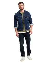 CROSS JEANS Outdoorjacke DENIM JACKET Dunkelblau/Hellblau