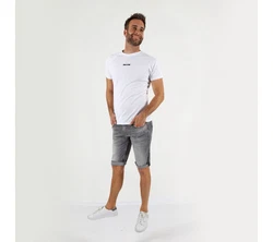 Miracle of Denim Jeansbermudas Weiß/Creme/Grau