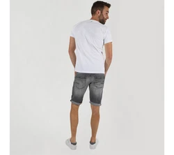 Miracle of Denim Jeansbermudas Weiß/Creme/Grau