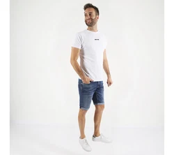 Miracle of Denim Jeansbermudas Creme/Hellblau/Weiß/Braun/Blau