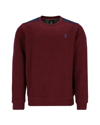 Hajo Sweatshirt Rundhals-Sweatshirt Alloverstruktur Bordeaux/Dunkelrot/Rot