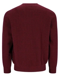 Hajo Sweatshirt Rundhals-Sweatshirt Alloverstruktur Bordeaux/Dunkelrot/Rot