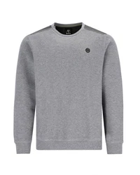 Hajo Sweatshirt Rundhals-Sweatshirt Alloverstruktur Grau/Hellgrau/Dunkelgrau
