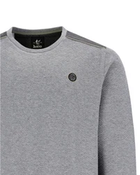Hajo Sweatshirt Rundhals-Sweatshirt Alloverstruktur Grau/Hellgrau/Dunkelgrau
