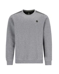 Hajo Sweatshirt Rundhals-Sweatshirt Alloverstruktur Grau/Hellgrau/Dunkelgrau