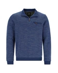 Hajo Stehkragen Sweatshirt Hellblau/Dunkelblau/Blau