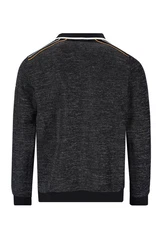 Hajo Sweatshirt mit Stehkragen Dunkelgrau/Schwarz/Grau/Dunkelblau