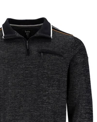 Hajo Sweatshirt mit Stehkragen Dunkelgrau/Schwarz/Grau/Dunkelblau