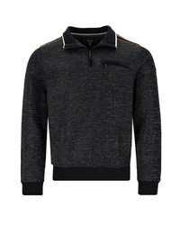 Hajo Sweatshirt mit Stehkragen Dunkelgrau/Schwarz/Grau/Dunkelblau