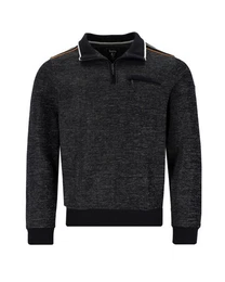 Sweatshirt Sweatshirt in Effektgarn mit Stehkragen