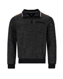 Hajo Sweatshirt mit Stehkragen Dunkelgrau/Schwarz/Grau/Dunkelblau