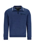 Hajo Sweatshirt mit Stehkragen Blau/Dunkelblau
