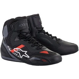 Faster-3 Rideknit schwarz / grau / rot Motorradstiefel (Packung, Antistatische und l- und Benzinfeste Sohle)