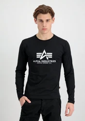 ALPHA INDUSTRIES Shirt Schwarz/Hellblau/Blau