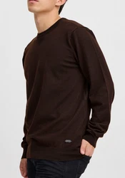 Blend Rundhalspullover Bruton Dunkelbraun/Dunkelgrün/Schwarz/Khaki/Braun