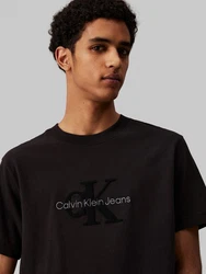 Calvin Klein Jeans T-Shirt CHENILLE MONOLOGO TEE Schwarz/Braun