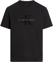 Calvin Klein Jeans T-Shirt CHENILLE MONOLOGO TEE Schwarz/Braun