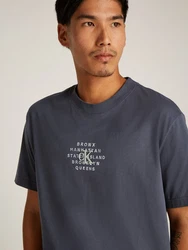 Calvin Klein Jeans T-Shirt NYC STAMP GRAPHIC Dunkelblau/Dunkelgrau/Grau