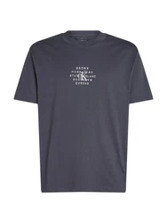 Calvin Klein Jeans T-Shirt NYC STAMP GRAPHIC Dunkelblau/Dunkelgrau/Grau