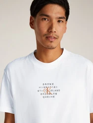 Calvin Klein Jeans T-Shirt NYC STAMP GRAPHIC Weiß/Creme/Mischfarben/Hellblau