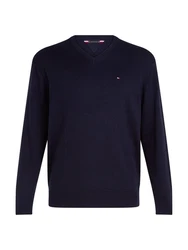 Tommy Hilfiger Strickpullover BT-PIMA ORG CTN CASHMERE VNCK-B Grün
