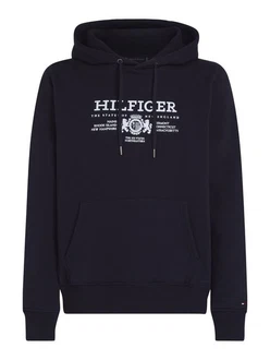 Tommy Hilfiger Sweatshirt Hoodie HILFIGER CREST EMRBO HOODY blau