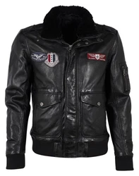 Gipsy by Mauritius Lederjacke GMCruise Schwarz/Rot/Dunkelgrün