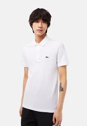 Lacoste Poloshirt Polo Kurzarmshirt Weiß/Creme/Grau