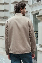 Next Hemdjacke aus Kunstwildleder mit Borgfutter (1-St) Braun/Khaki/Beige