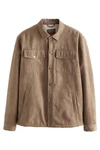 Next Hemdjacke aus Kunstwildleder mit Borgfutter (1-St) Braun/Khaki/Beige
