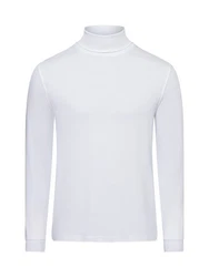 Andrew James Langarmshirt Weiß/Creme/Grau