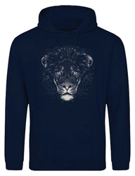 Youth Designz Herren Kapuzenpullover mit Frontprint Dunkelblau/Braun