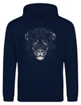 Youth Designz Herren Kapuzenpullover mit Frontprint Dunkelblau/Braun