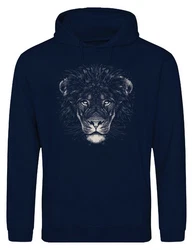 Youth Designz Herren Kapuzenpullover mit Frontprint Dunkelblau/Braun