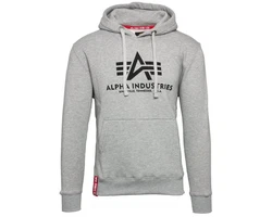 ALPHA INDUSTRIES Sweatshirt graumeliert/blutrot/schwarz