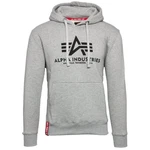 ALPHA INDUSTRIES Sweatshirt graumeliert/blutrot/schwarz ALPHA INDUSTRIES Sweatshirt graumeliert/blutrot/schwarz