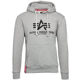 ALPHA INDUSTRIES Sweatshirt graumeliert/blutrot/schwarz