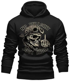 Kapuzensweatshirt Hoodie fr Biker Racer Motorradfahrer - Just Ride