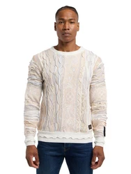 CARLO COLUCCI Rundhalspullover Dimani Weiß/Creme/Hellblau/Beige/Schwarz