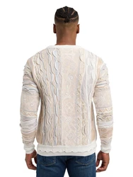 CARLO COLUCCI Rundhalspullover Dimani Weiß/Creme/Hellblau/Beige/Schwarz